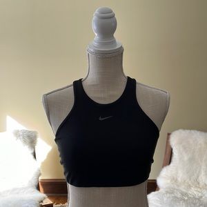 Nike, high neck, lightly worn black sports bra.